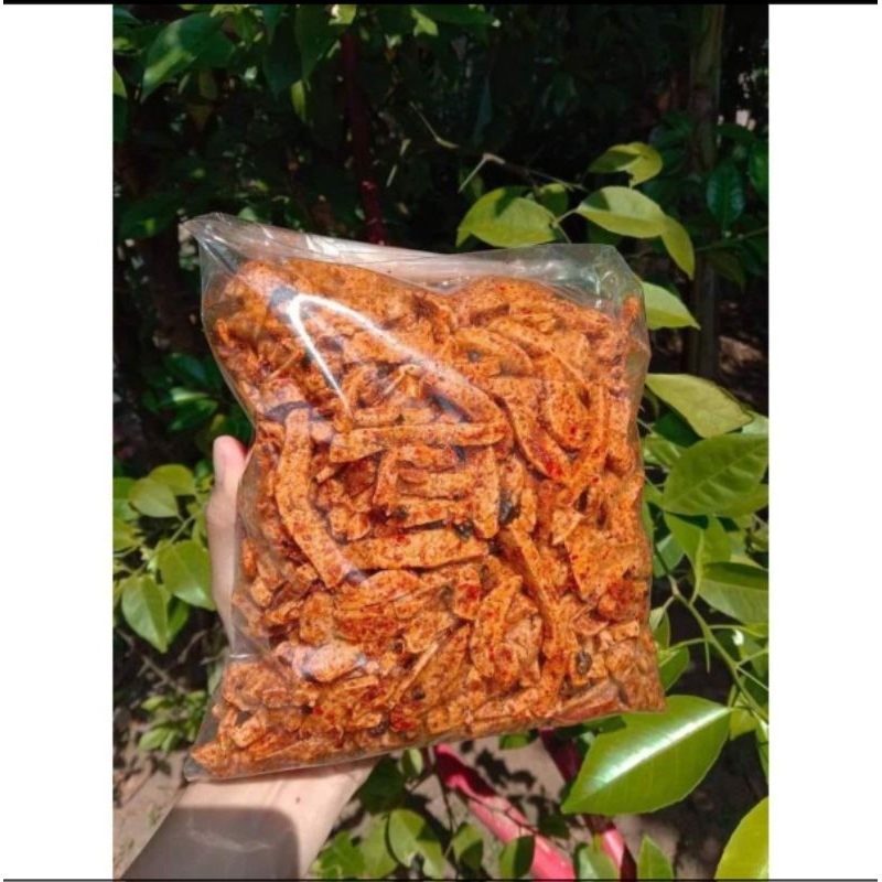 

Cemilan Basreng stik 1kg pedas daun jeruk