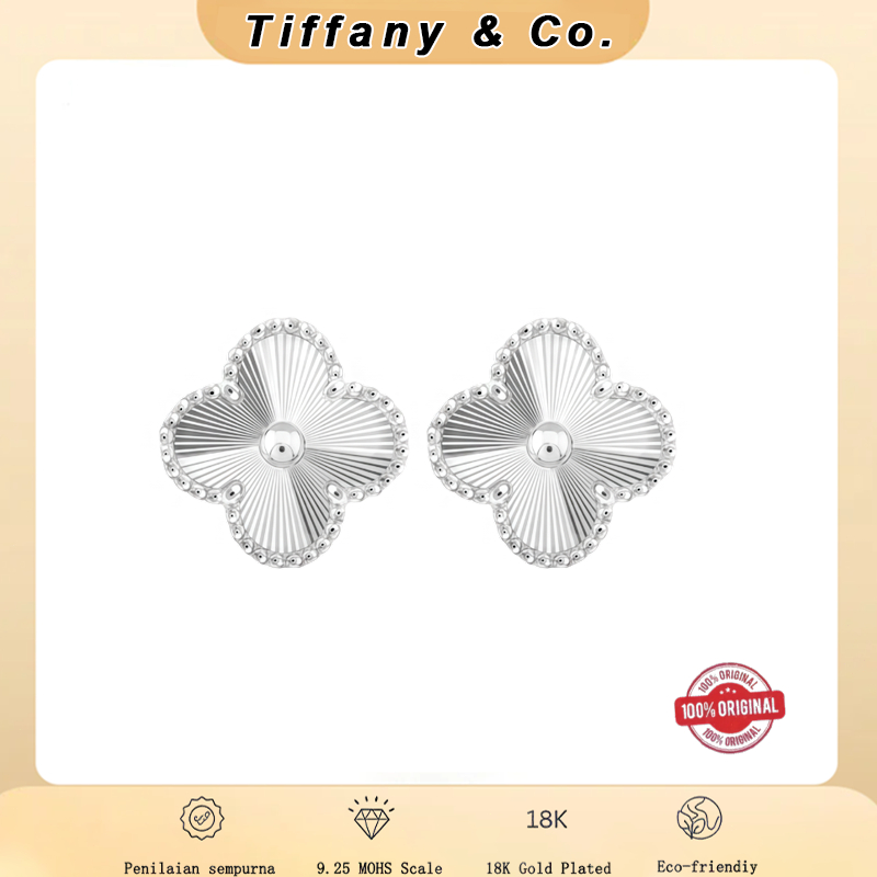 [ORI] Van Cleef & Arpels Alhambra Earrings Silver - Emas Putih 925 | Four Leaf Clover | Hadiah Elega