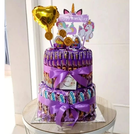 Snack Tower - Snack Tart - Cake Snack Ultah - Snack Cake - Bucket Snack Birthday (Ungu 1)