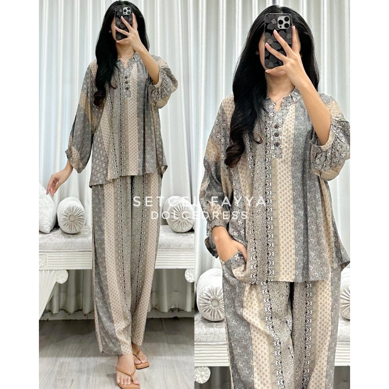 RB1 Daster Arab Dolce FAYYA Baju Setelan Daster Setelan Rayon