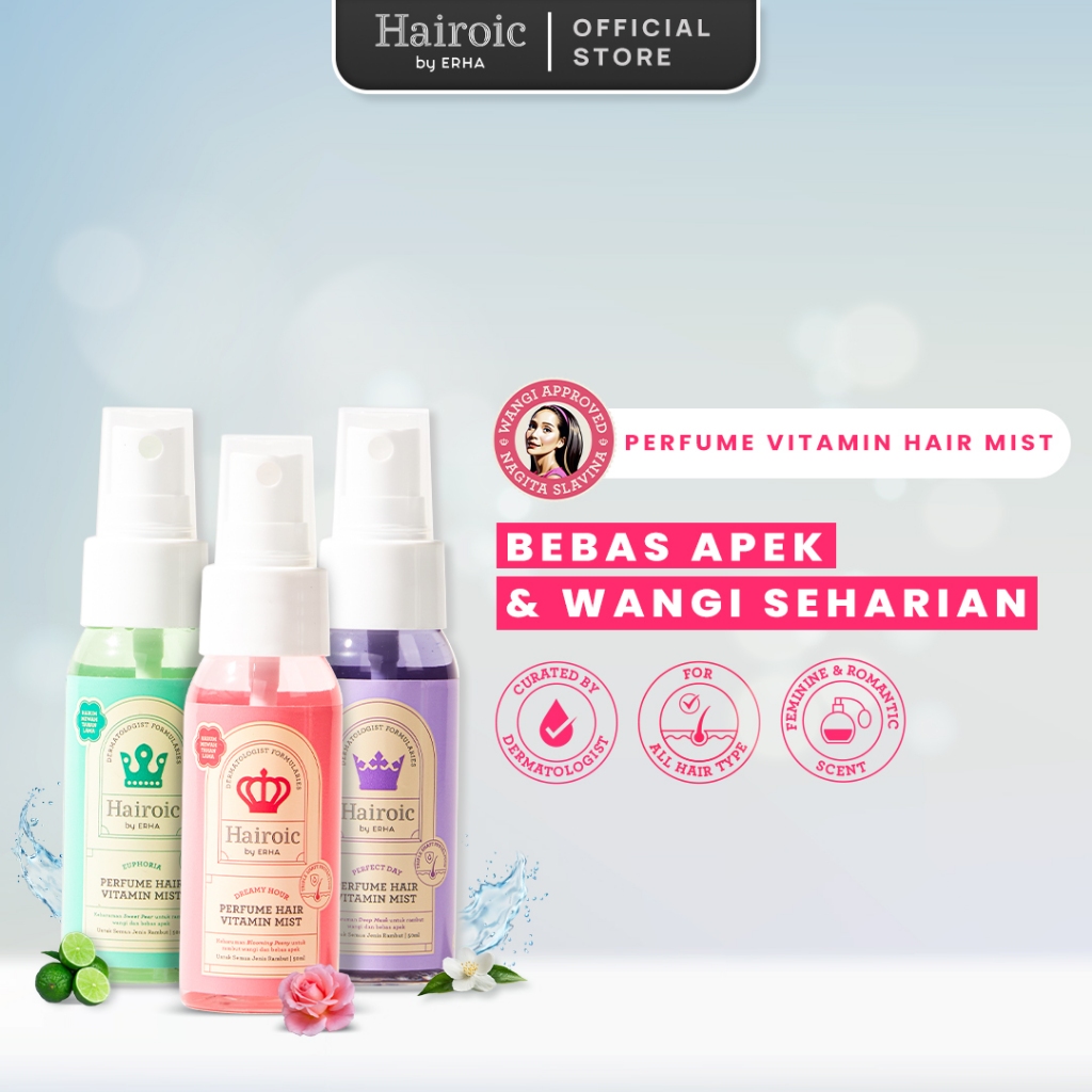 Hairoic Shine & Fresh Perfume Vitamin Hair Mist 50ml - High End Perfume Inspired