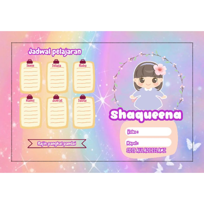 

sampul buku custom nama