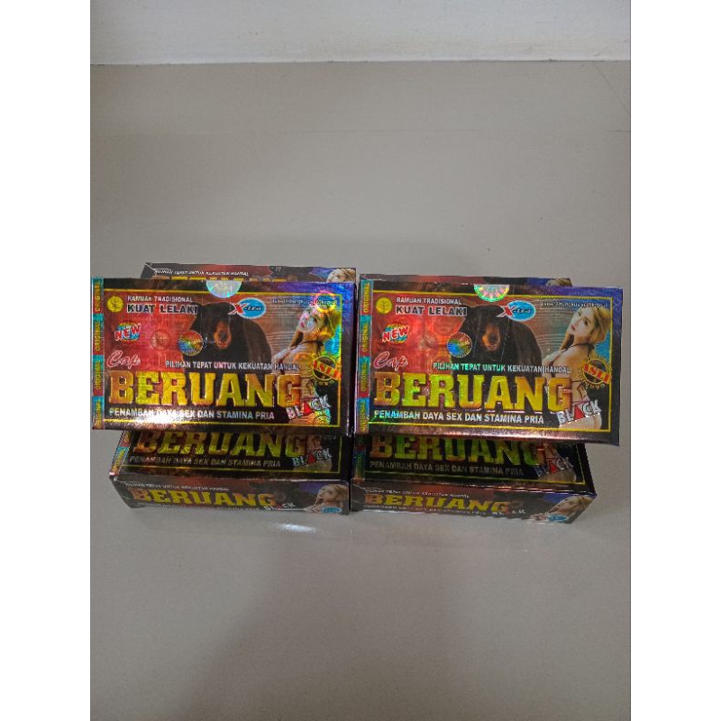 Kemasan baru! Cap Beruang Hitam Kapsul Staminalelakioriginal