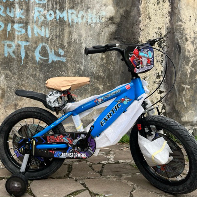 Premium Quality Sepeda Anak BMX 16 Inch Exotic Transformer (Rem Ringan) Ban 3.0 Free Bel