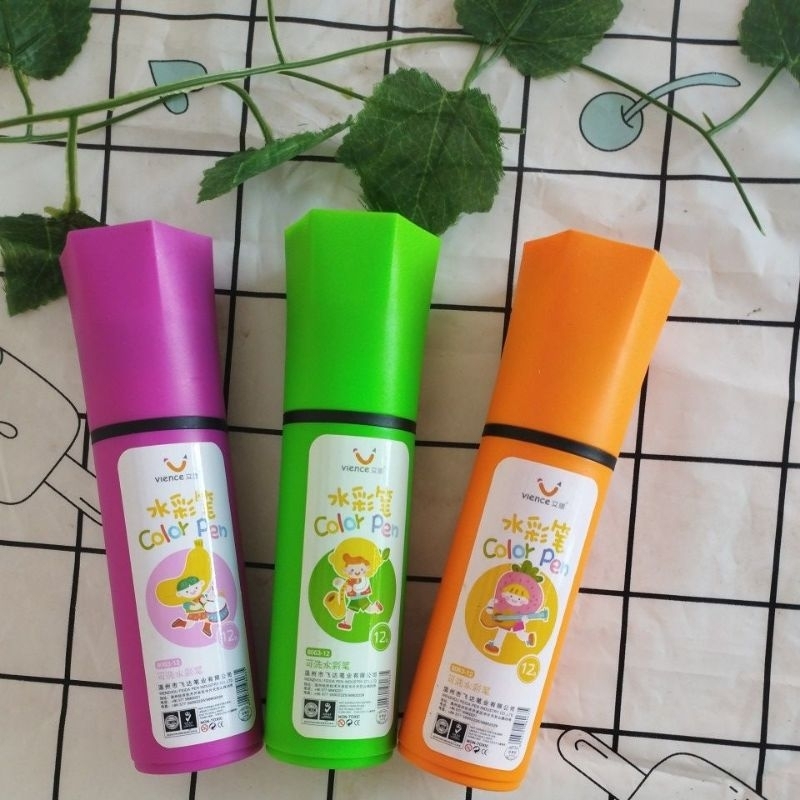 

Spidol pena isi 12 warna kemasan tabung