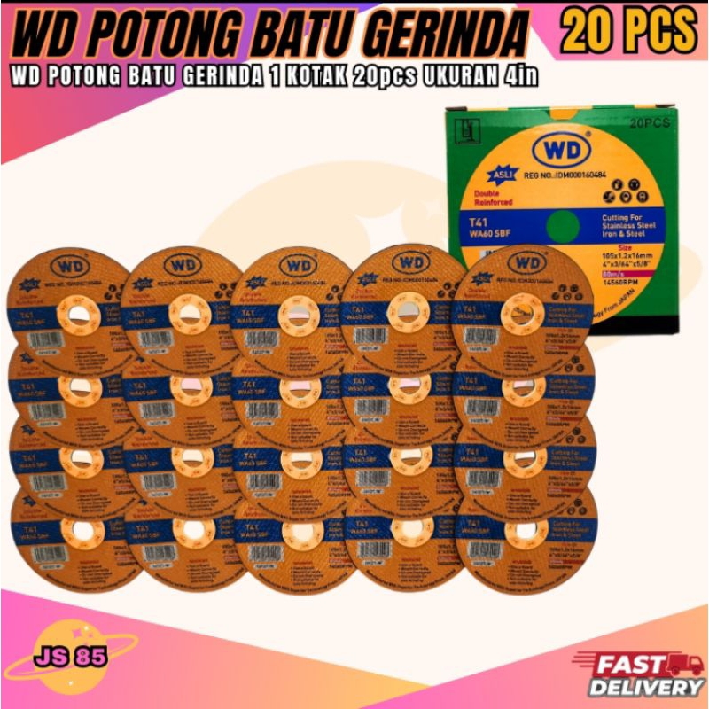 WD 1 Kotak Isi 20 Pcs Cautting Whell Kating Potong,Besi,Baja,Fiber,Plastik,Steinles Stell