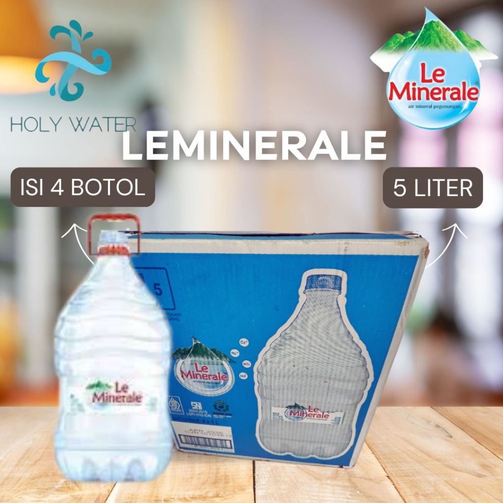 

(INSTANT / SAMEDAY) LEMINERALE GALON 5 LITER KEMASAN DUS DAN SATUAN - READY LEMIN LE minerale GALON 15 LITER, 5L, 3 L, 1500 MILI, 600ML, 330 ML Air Minum Kemasan Botol Minuman