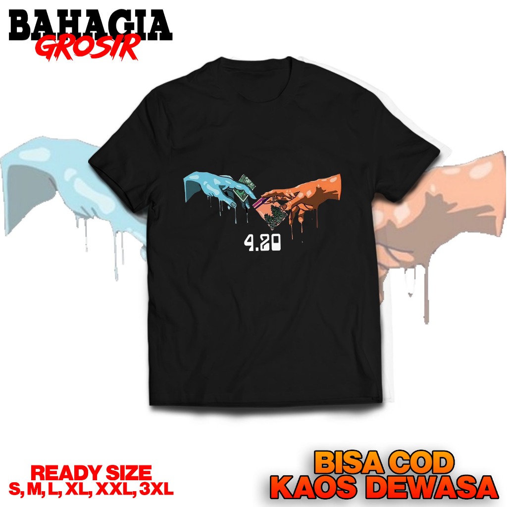 Kaos Dewasa Good Trade dollar 420 / Baju Dewasa Distro Good Trade dollar 420 Unisex/ Atasan Katun Le