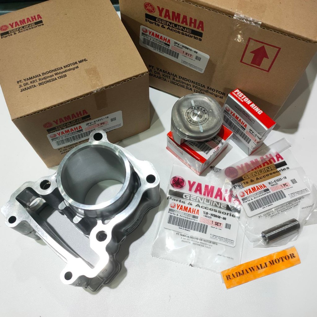 BLOK SEHER PISTON KIT SET MX KING 150, NEW VIXION NVA 2015-2016, XABRE ASLI ORIGINAL YAMAHA 2PV-WB01