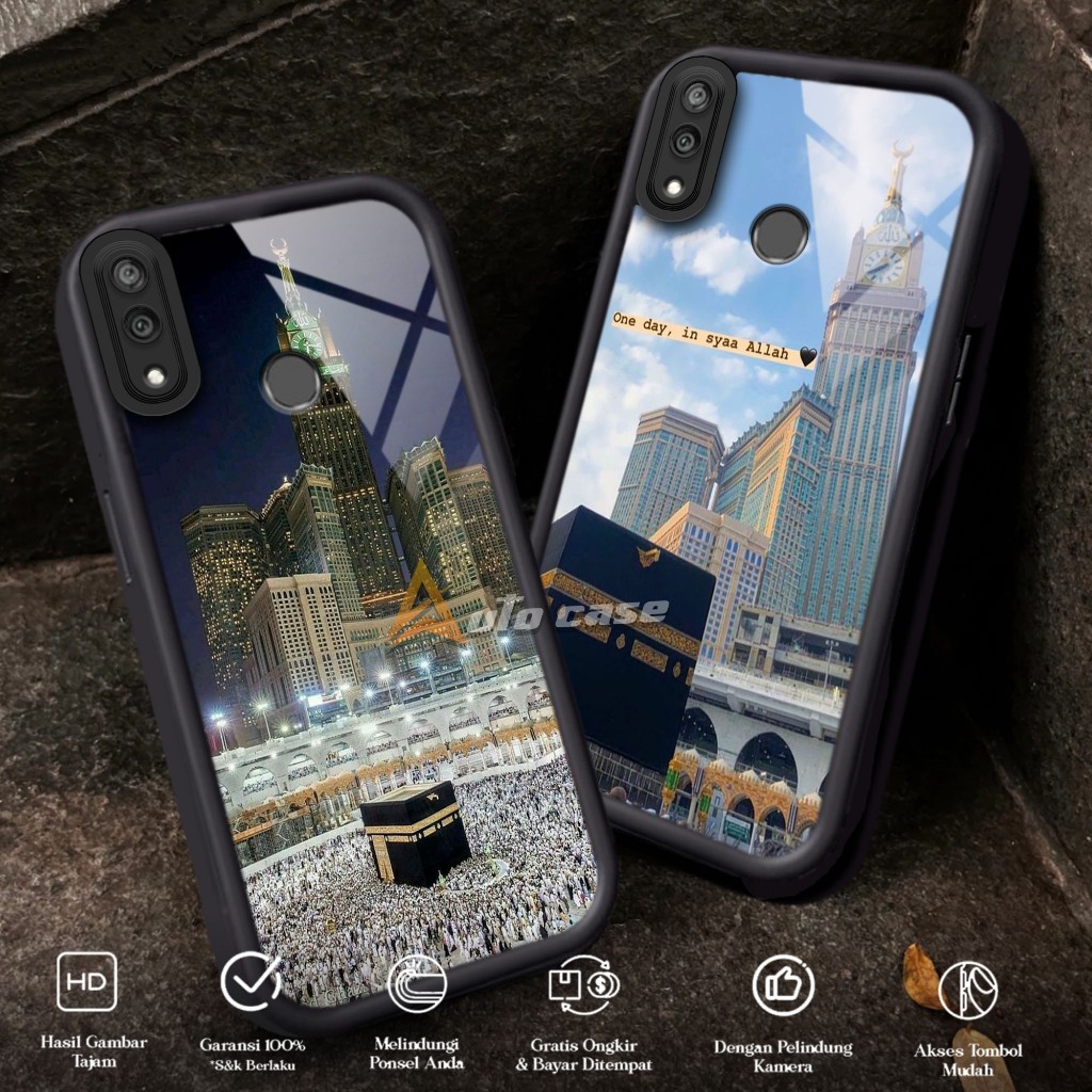 Softcase Glass kaca untuk HUAWEI Y7 2019 Y7 PRIME 2019 ISLMC Casing Handphone Case Hp Procamera