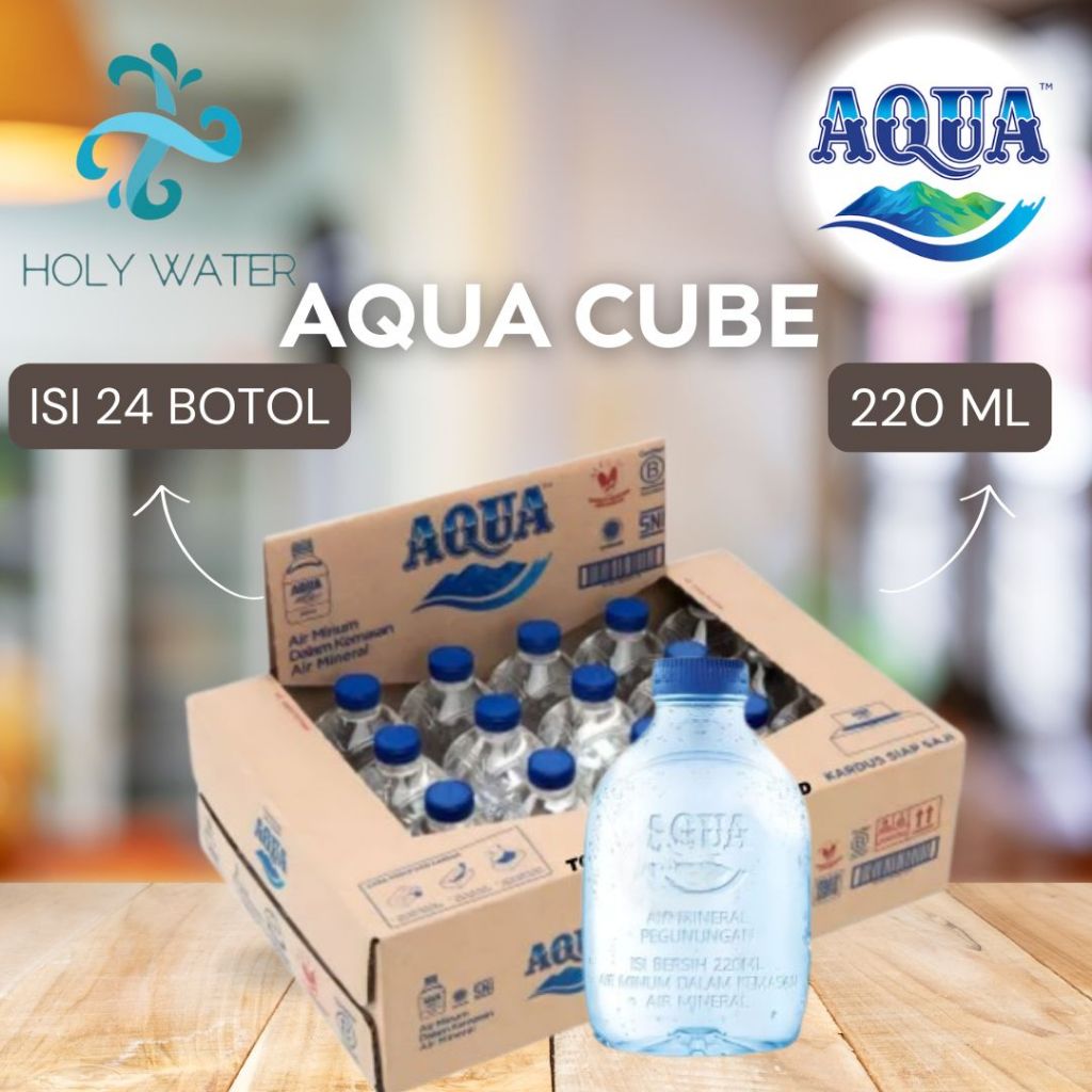

(INSTANT / SAMEDAY) AQUA CUBE 220ML DUS ISI 24 BOTOL - READY AQUA GELAS CUP CUBE 220ML, 1500 MILI, 600ML, 330 ML Air Minum Kemasan Botol Minumany