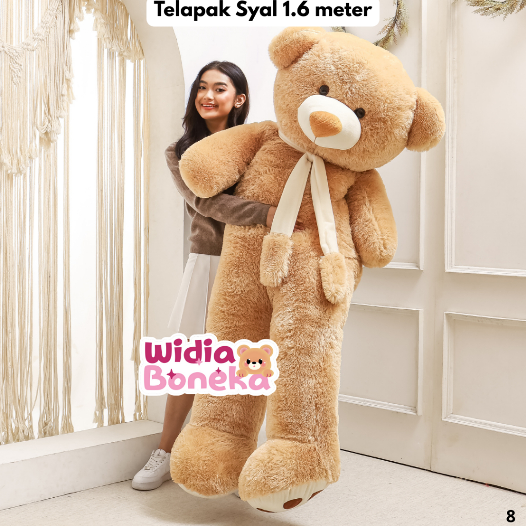 Boneka teddy bear super jumbo ukuran 1.6 meter