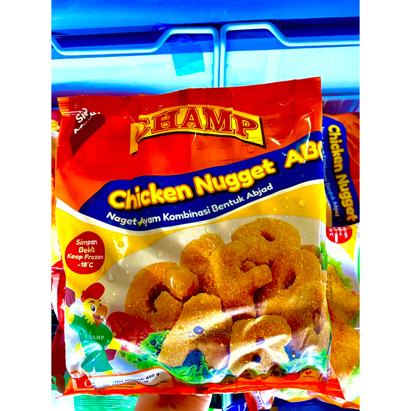 

Champ Chicken Nugget ABC 450gr / naget ayam kombinasi berbentuk abjad / Nugget Frozen