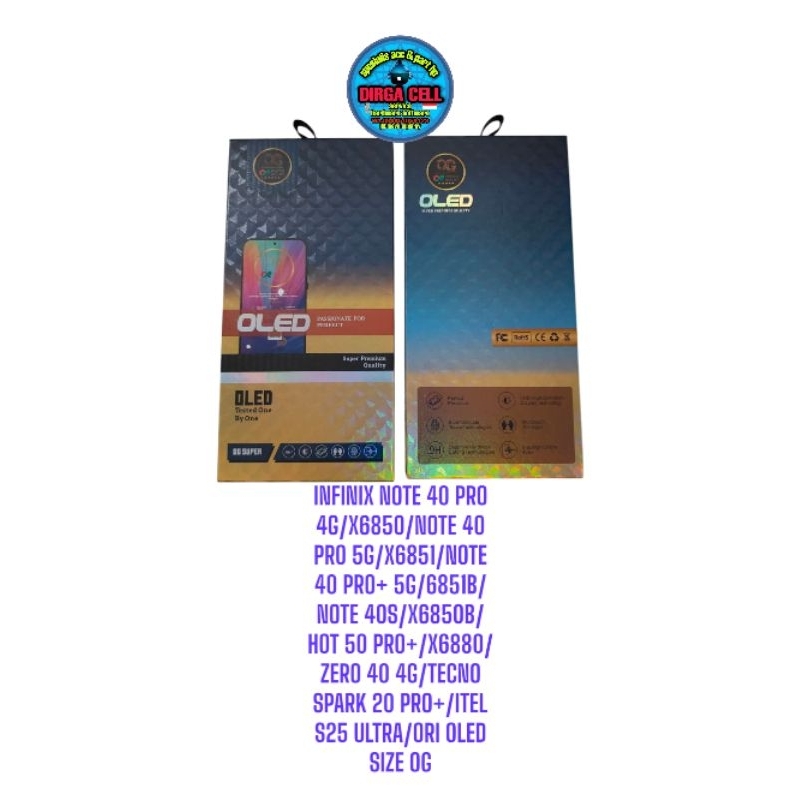 LCD INFINIX NOTE 40 PRO 4G/NOTE 40 PRO 5G/ NOTE 40 PRO+5G/NOTE 40S/HOT 50 PRO +/ZERO 40 4G/ TECNO SP