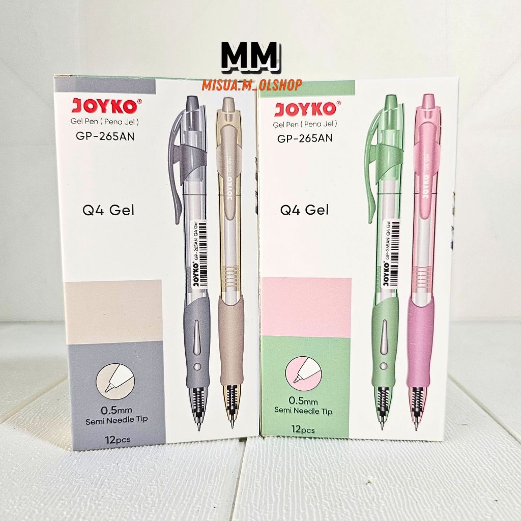 

(12PCS) JOYKO GEL PULPEN WARNA PASTEL 0.5MM GP/265AN