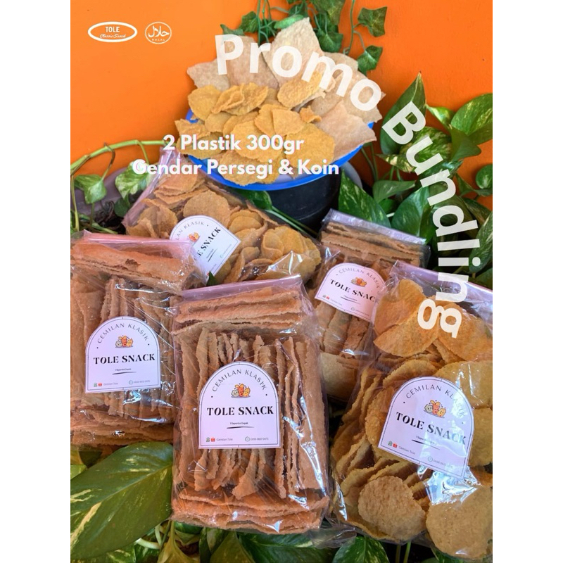 

Paket Bundling Kerupuk Gendar Persegi & Koin by Tole Snack