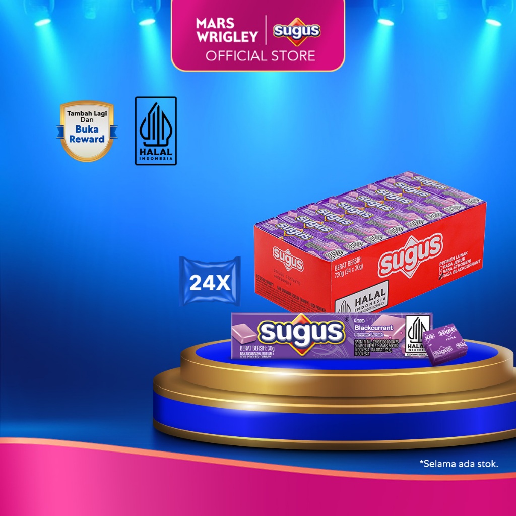 

SUGUS Stick Blackcurrant 30g X24