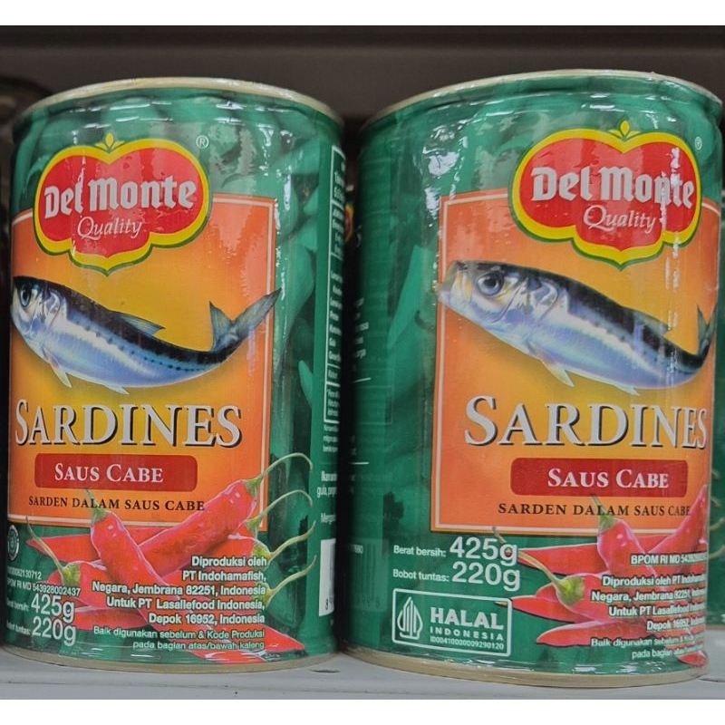 

Sardines Dalam Saus Cabe DEL MONTE Sardines In Chili Sauce 425g - HK.