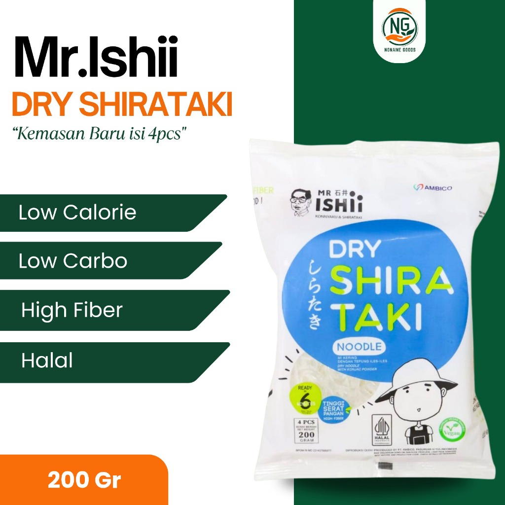 

DRY SHIRATAKI - MIE KERING SHIRATAKI 250 GR (10 PCS) MR ISHII GLUTEN FREE