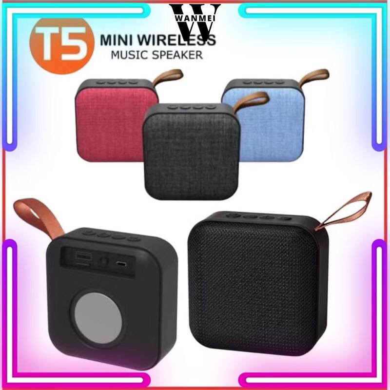 JUMINTEN | WMSpeaker Bluetooth Portable Mini T5 Musik Box Speaker Bluetooth Wireless box music Kotak