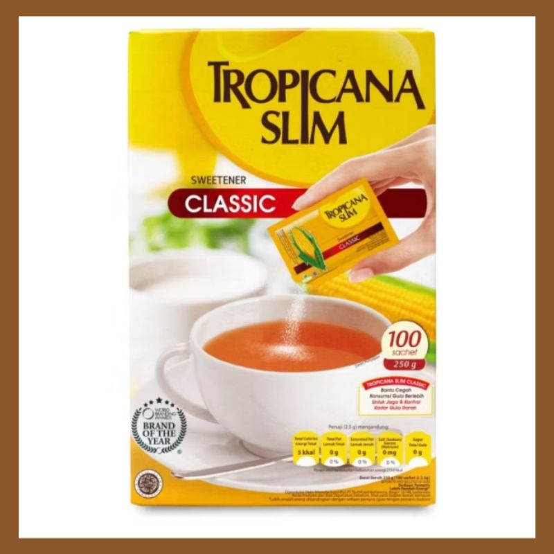 

Tropicana Slim Sweetener Classic 100 Sachet