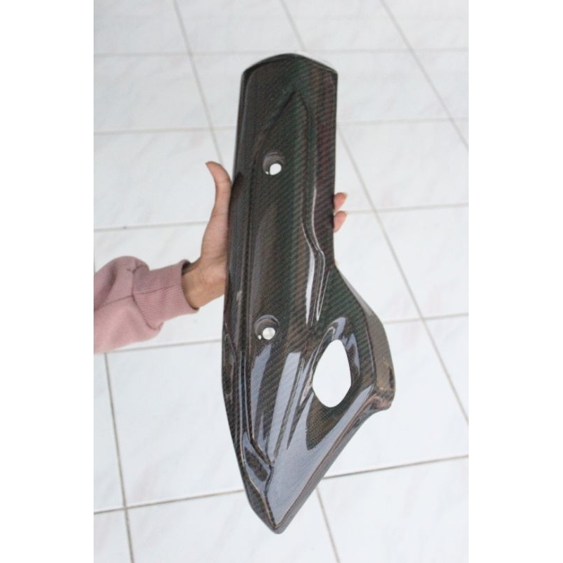 tameng pcx cbu carbon kevlar dan tutup hungger kevlar