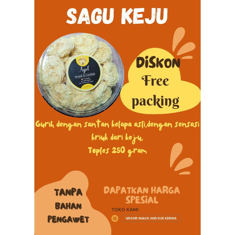 

sagu keju renyah kriuk dari keju nya endulita toples 250 gram