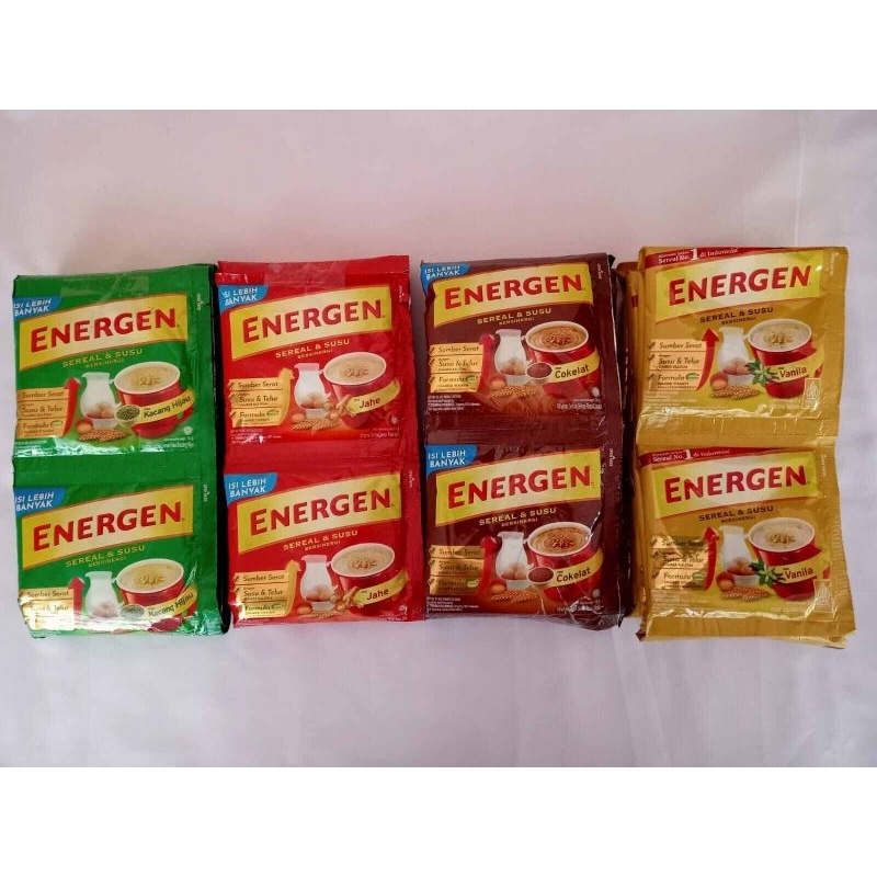 

PROMO Ready | Energen Sereal dan susu sachet 4 Variant 34gr Exp.2026