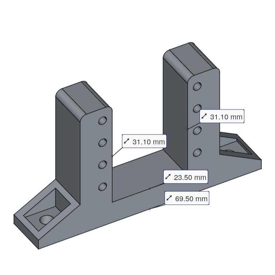 Bracket Servo SG90 Mg90 Dudukan Servo Bracket Flat Laydown Sg90 motor servo
