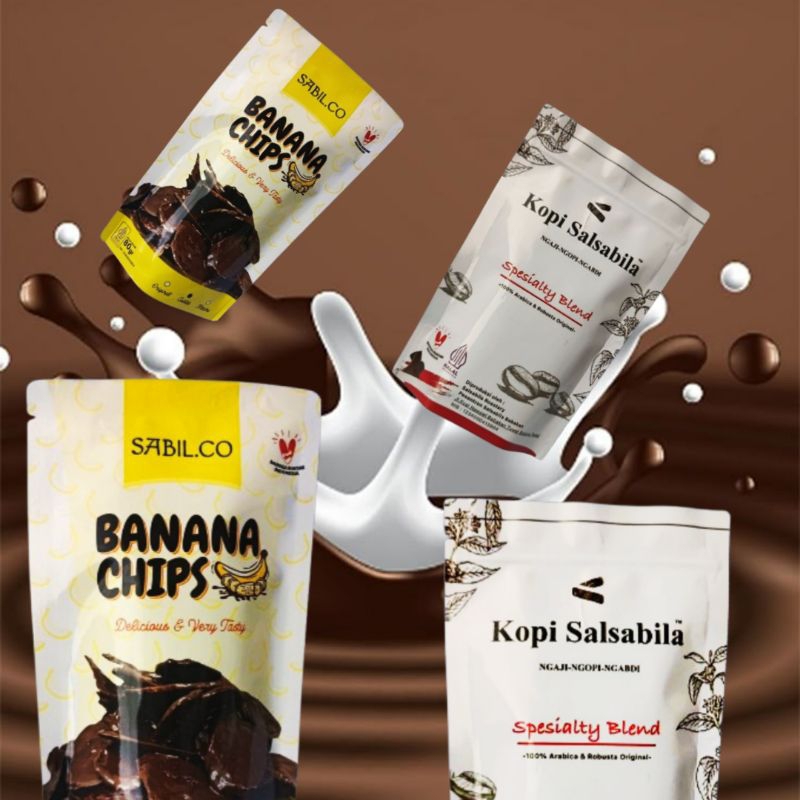 

Paket Keripik Pisang Coklat Lumer Dan Kopi Bubuk