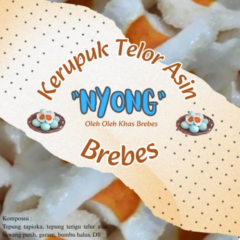 

Kerupuk Telor Asin berat 100gr rasa BALADO (Asli brebes)