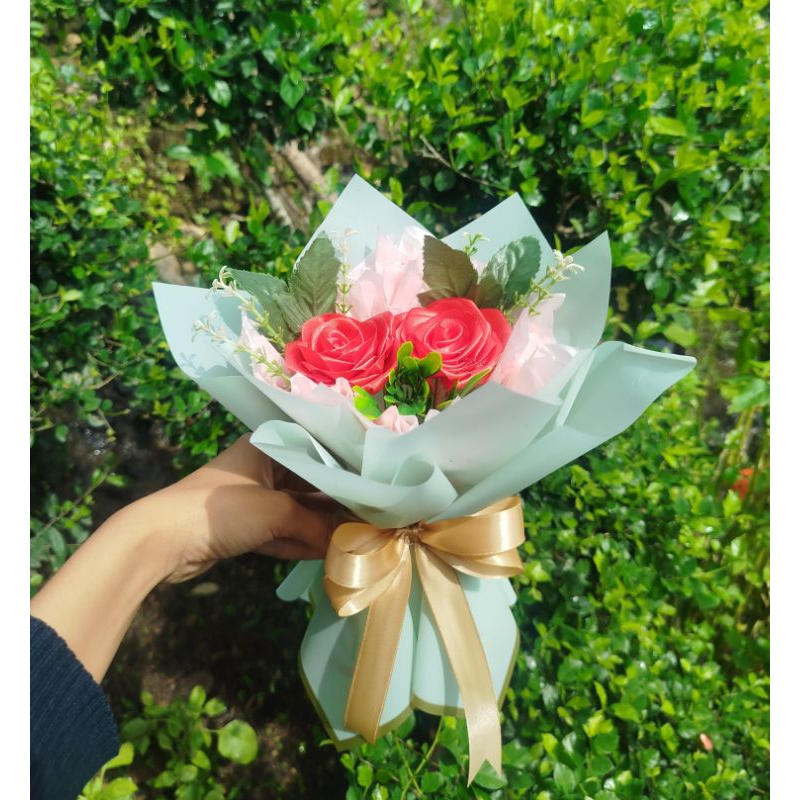 

buket mini pita satin/buket mini wisuda/buket mini murah