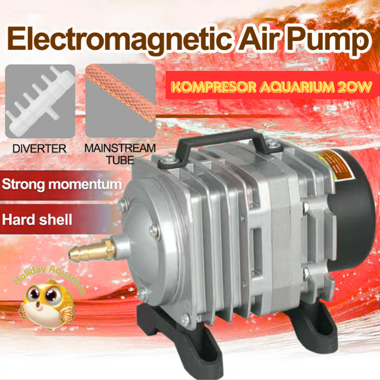 JAYA YUTING Mesin Pompa Udara Aerator Gelembung Udara Oksigen Blower Kolam  Ikan Akuarium 20 W