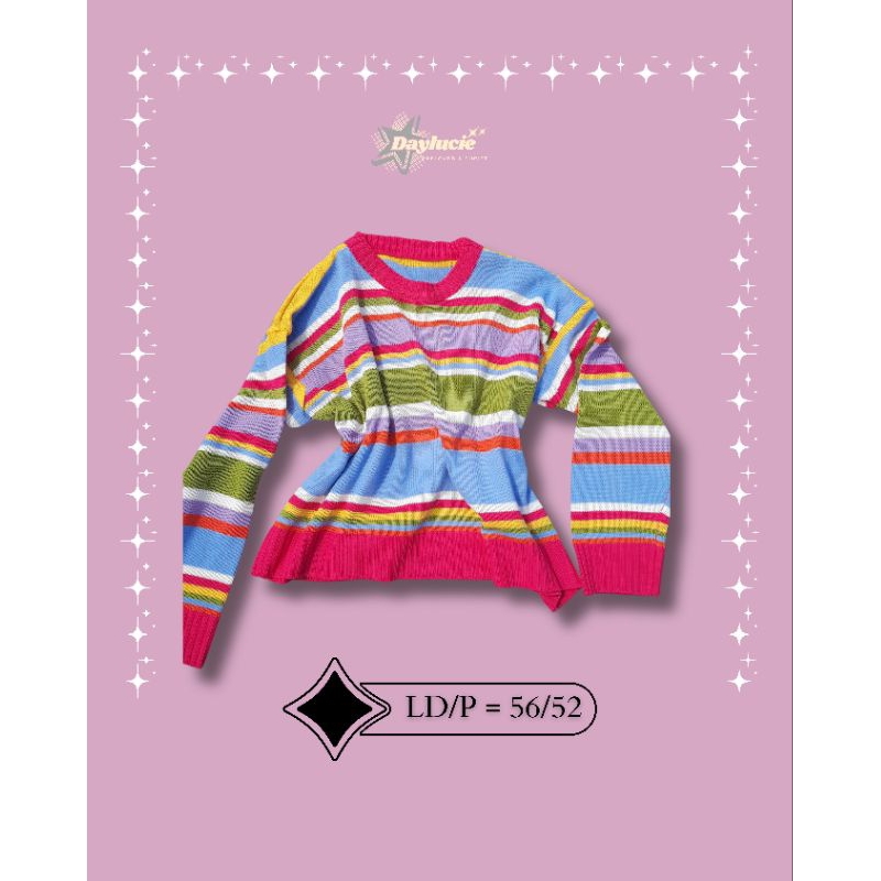 sweater rajut warna warni