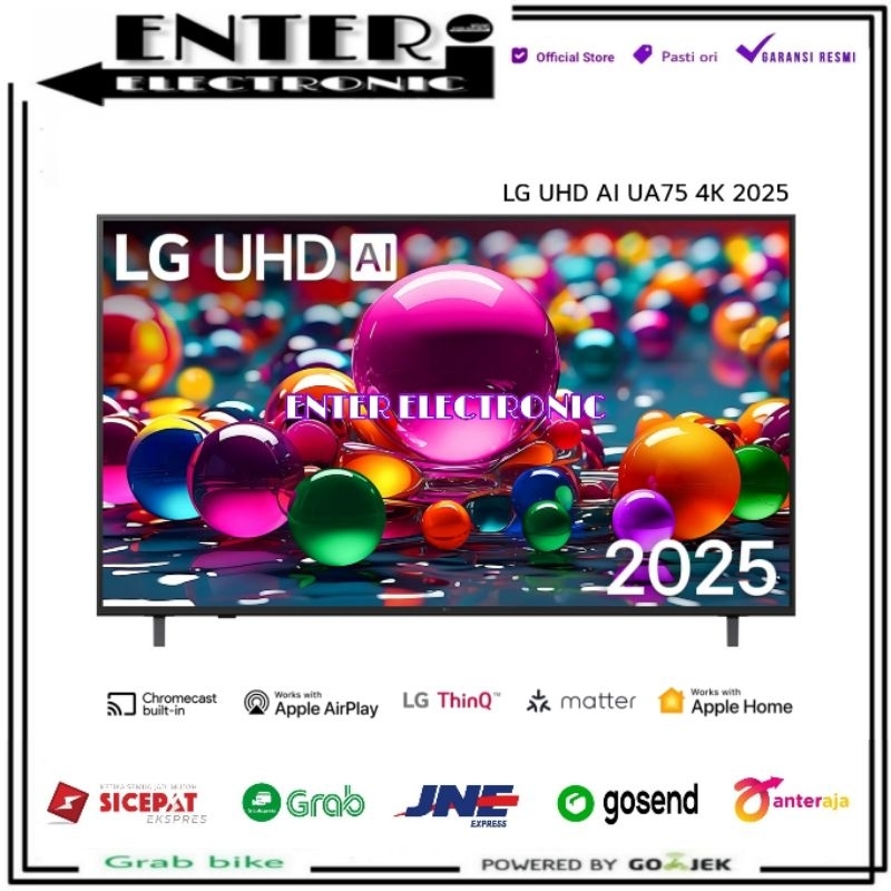 LG 43UQ7500PSF - SMART TV LED DIGITAL TV 43 INCH UHD 4K HDR THINQ AI LG 43UQ7500 43UQ75 FREE BRACKET