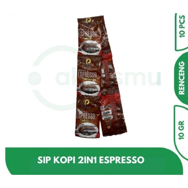 

SIP KOPI GULA 2IN1 ESPRESSO TUBRUK 10gr RENCENG ISI 10 PCS