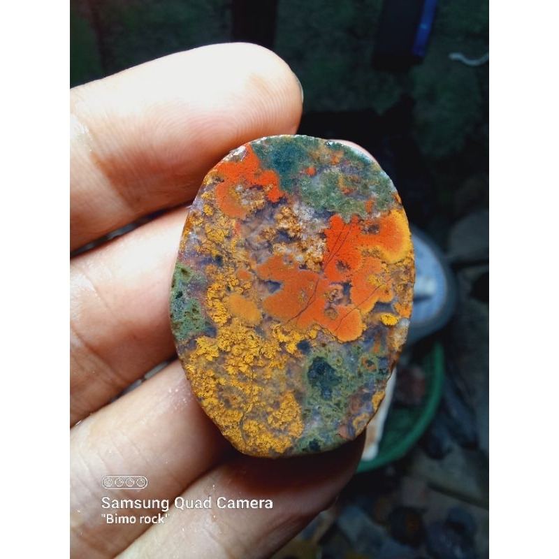 5pcs polkas cincin batu pancawarna klawing antik