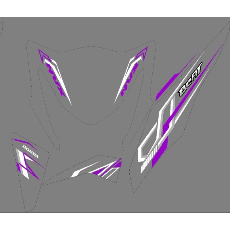 Striping Transparan Beat Fi bahan premium Maxdecal GLOSSY