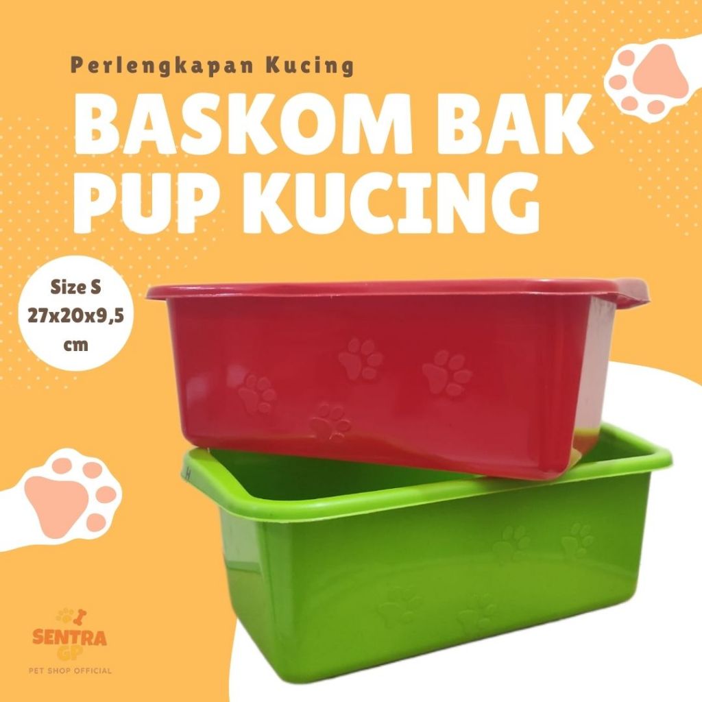 Bak Pasir Kucing / Baskom Pasir Kucing Small / Ember Pasir Kucing / Wadah Plastik Pasir