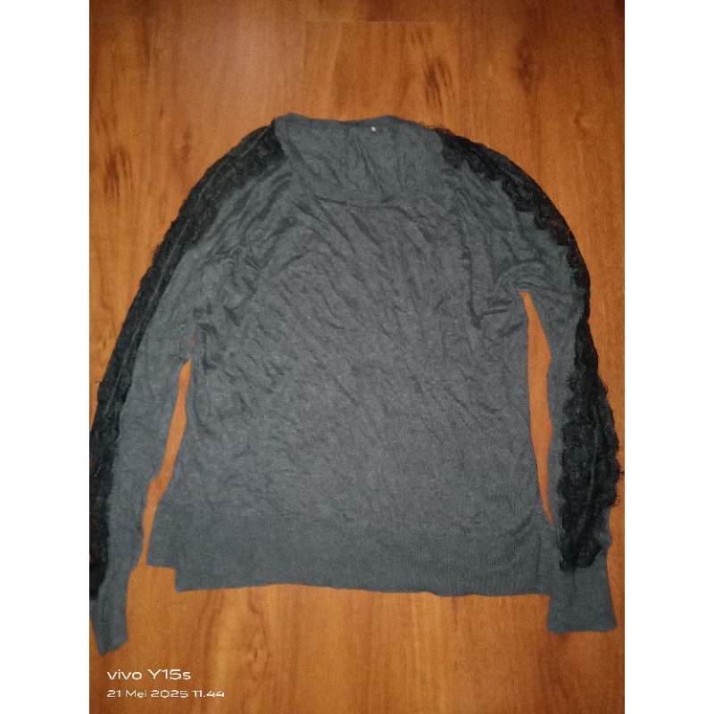 rajut mix renda hitam