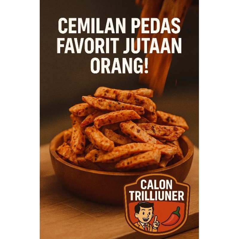 

Basreng CALON TRILLIUNER Rasa pedas daun jeruk dan Original