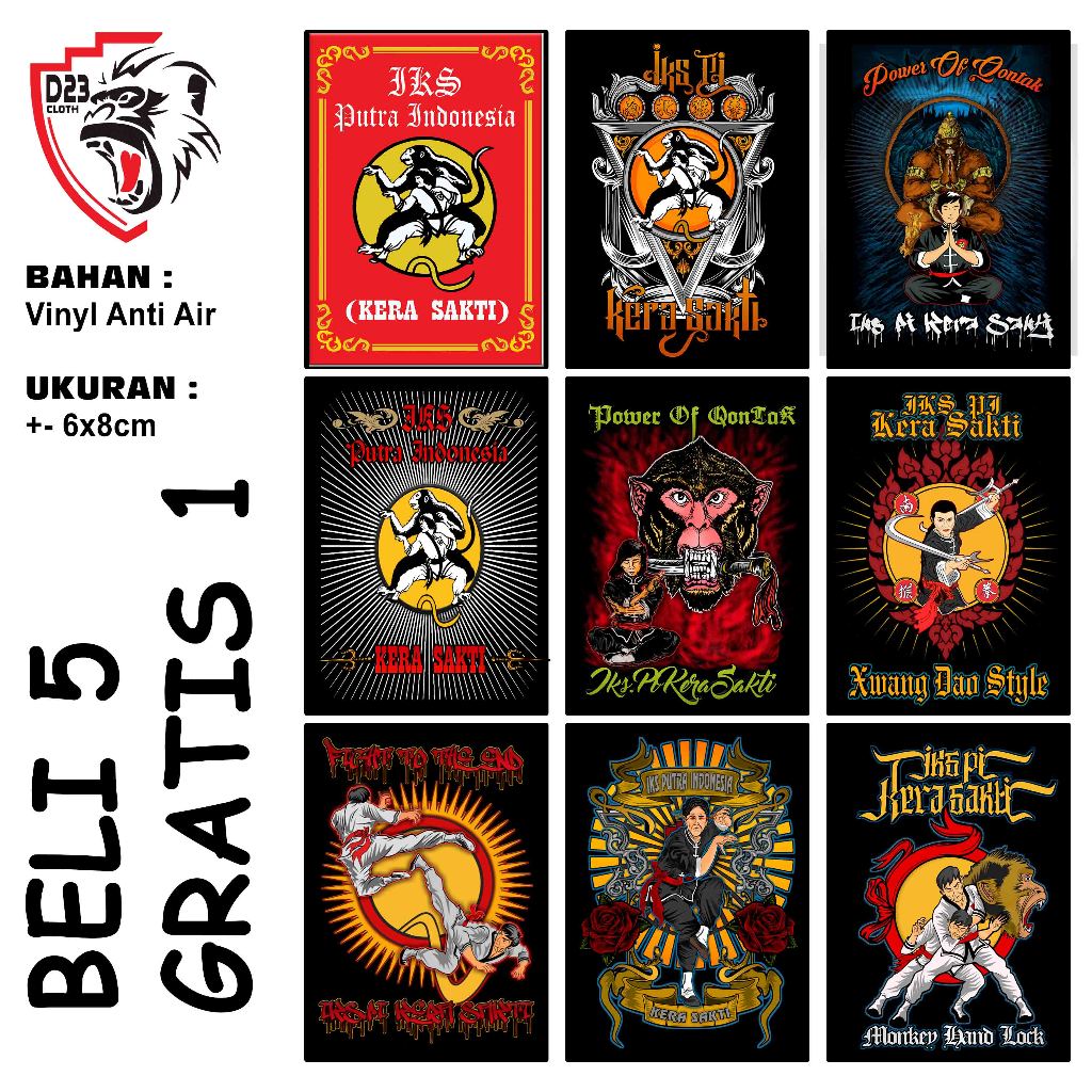 

STIKER KERA SAKTI ANTI AIR BAHAN VINYL VER 1