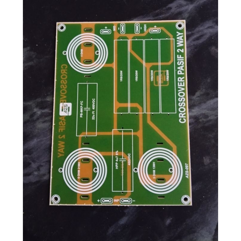 PCB 2 Way Crossover Pasif Mid High