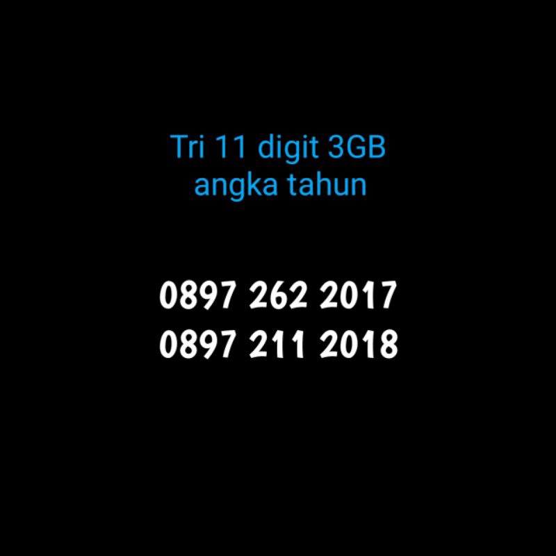 nomor kartu perdana tri seri angka tahun cantik