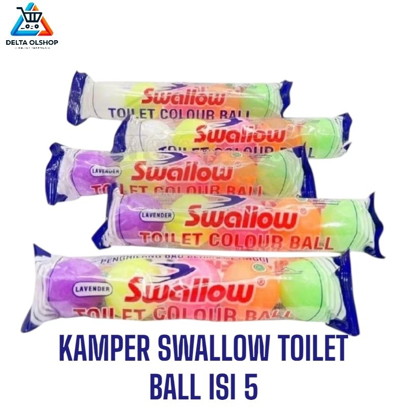 KAMPER SWALLOW/SEAGULL/ DAHLIA TOILET BAll WARNA ISI 5 Pengharum kamar mandi penghilang bau toilet4