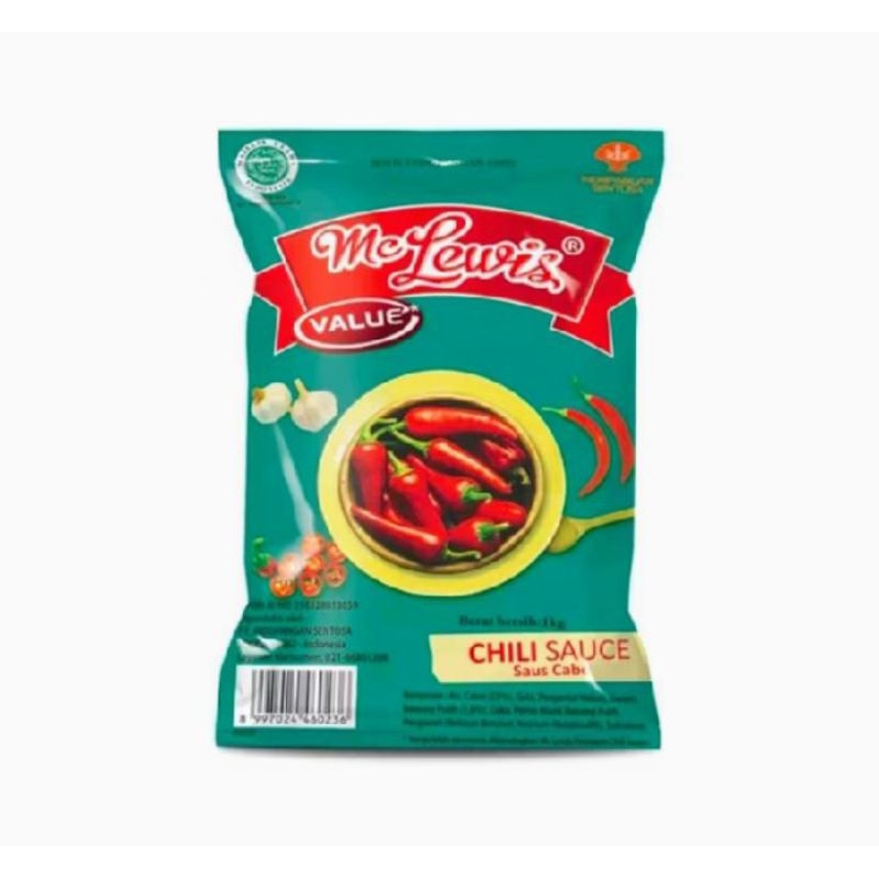 

MC lewis sambal/saos cabe 1 kg satu dus isi 12 pcs