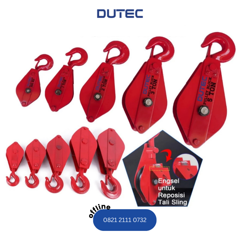 Dutec Lifting - Katrol Pulley/ Katrol Barang/ Katrol Kapal/ Kerekan