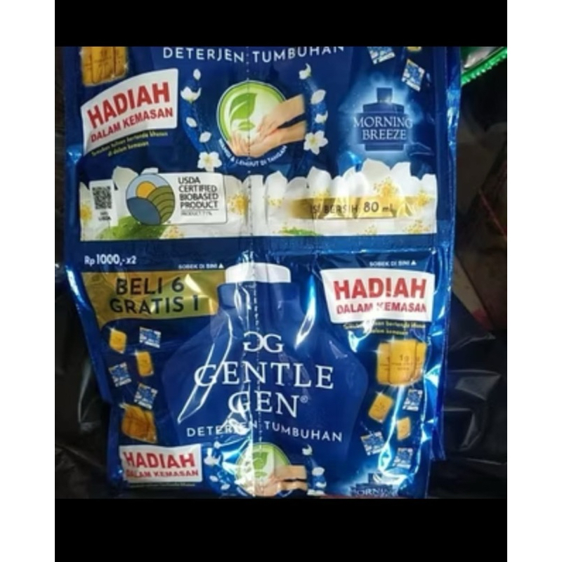 Detergen Cair Liquid Gentle Gen Renceng Isi 14 Grosir Murah