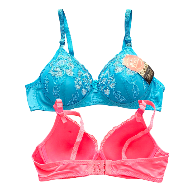 (BD) Bra wanita bh bordir cup kecil busa tipis size 32-38 tanpa kawat