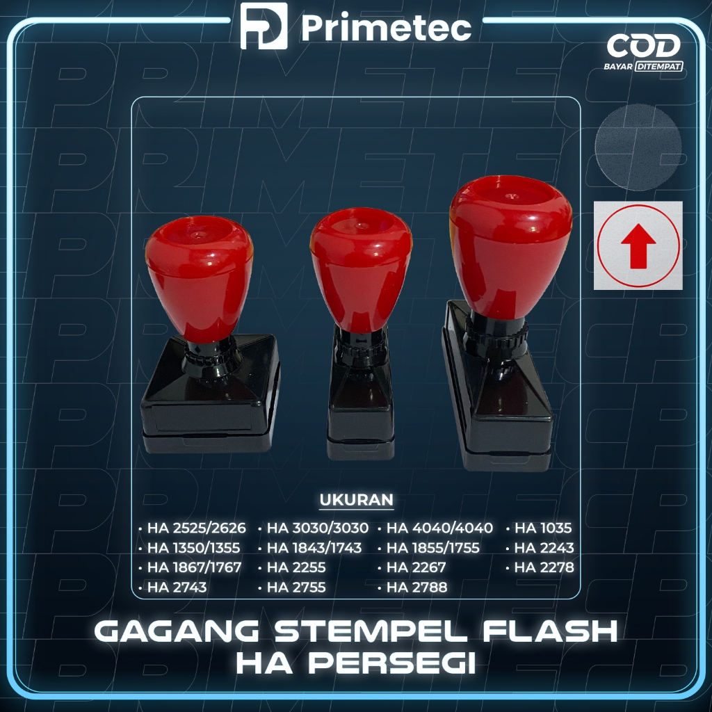

BISA COD Gagang Stempel Flash HA Persegi Kecil